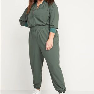 Old navy active 3x plus size green jumpsuit